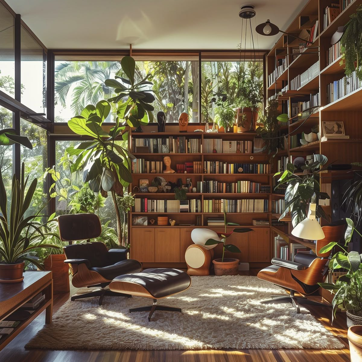 Eames lounge, golden hour