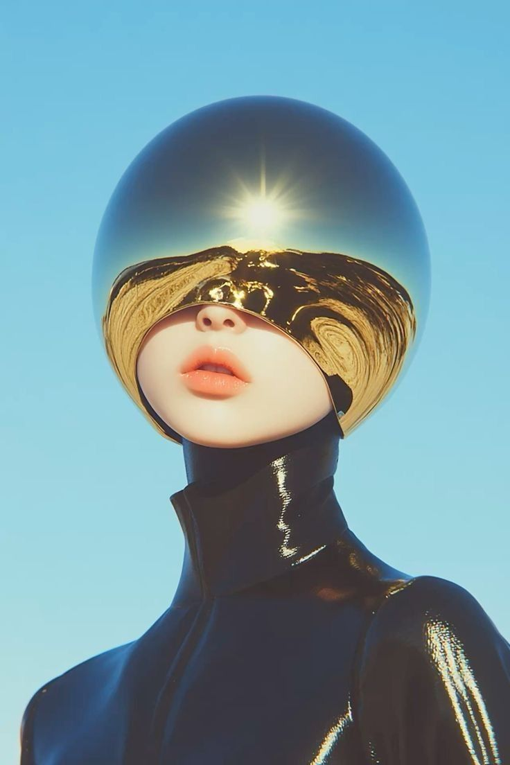 Gold bubble helmet