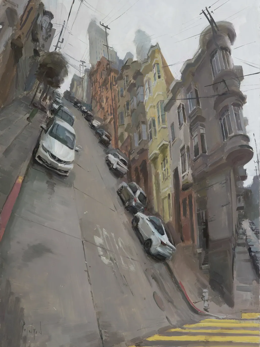 Grey morning, parked cars